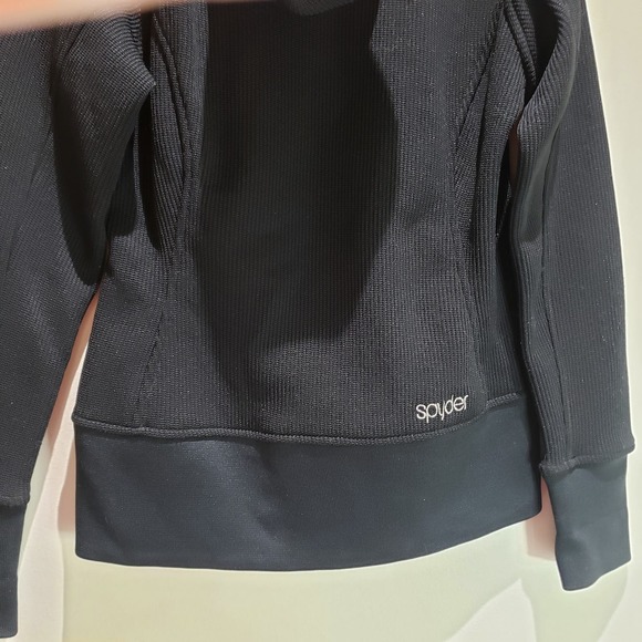 Spyder Jacket Medium Ardent Full Zip Hoodie Black Mid Weight Women's Barbie Pink - Picture 6 of 12
